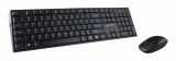 Kit tastatura + mouse serioux nk9800wr wireless 2.4ghz us layout multimedia mouse optic 1200dpi negru