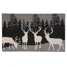 Covoras intrare casa antiderapant fibre cocos cauciuc Forest 75x45x1 cm