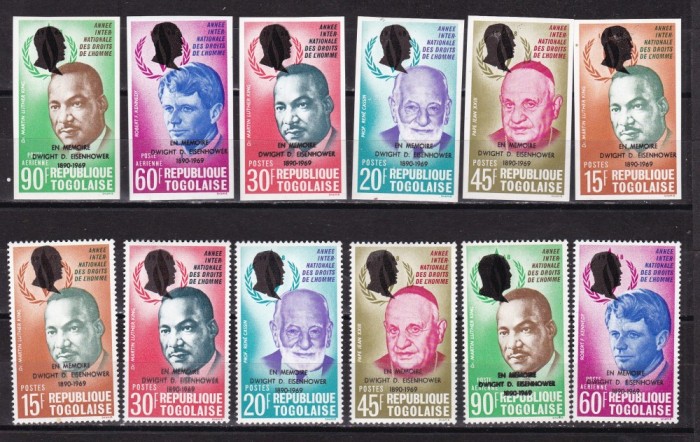 Togo 1969 Eisenhower MI 719-724 A+B MNH w57