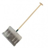 Lopata pentru zapada, cupa aluminiu, coada din lemn tip T, 480x310mm, Polonia,12349