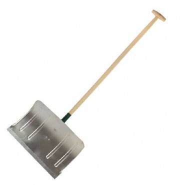 Lopata pentru zapada, cupa aluminiu, coada din lemn tip T, 480x310mm, Polonia,12349 foto