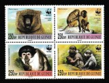 Guinea 2000 - Fauna WWF, maimuțe, serie neuzata