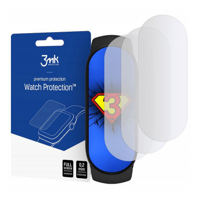 Folie Protectie 3MK pentru XIAOMI SMART MI BAND 5, 0.2mm, Set 3 buc, Plastic foto