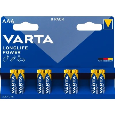 Set 8 baterii VARTA LONGLIFE POWER alcaline AAA LR03 1.5V 749 896 foto
