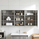 vidaXL Set dulap baie cu raft 3 pcs 126 x 16 x 62.5 cm Lemn compozit 3403829