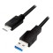 Cablu USB 3.2 A la C 0.5m Negru