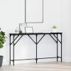 VidaXL Masă console Stejar negru 140 x 23 x 75 cm Lemn compus și metal 871335