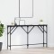 vidaXL Masă console Stejar negru 140 x 23 x 75 cm Lemn compus și metal 871335