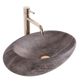 Lavoar pentru blat Rea Roxy A Stone D.Grey Gri