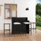 vidaXL Set mobilier bar de grădină cu perne, 5 piese, negru 3064879