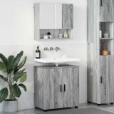 Cumpara ieftin Set de mobilier pentru baie 2 buc. Gri Sonoma 61 x 35 x 64 cm
