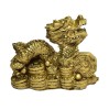 Dragon Auriu Feng Shui cu Ba Gua &amp; Monede Chinezesti - Noroc, Abundenta, Putere, Decoratiuni Casa, Obiect Decorativ