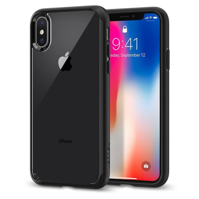 Husa pentru iPhone X / XS - Spigen Ultra Hybrid - Matte Black foto