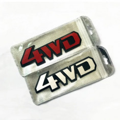 Logo sigla auto 4WD Emblema metalica logo cu adeziv inclus for weel drive
