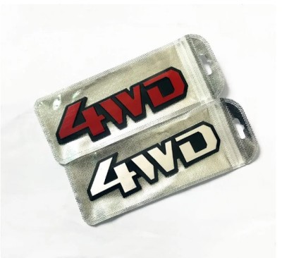Logo sigla auto 4WD Emblema metalica logo cu adeziv inclus for weel drive foto