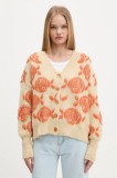 Desigual cardigan din amestec de l&acirc;nă CARTER culoarea bej, călduros, 25WWJF22