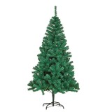 Brad de craciun artificial 180 cm pentru interior/exterior cu suport inclus, verde