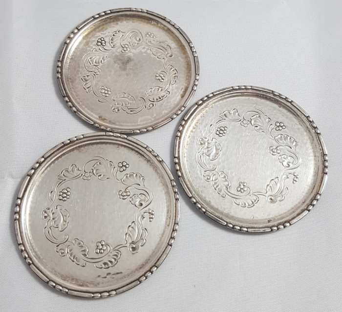 Set 3 mici obiecte din argint solid designer Georg Jensen Danemarca cca 1950