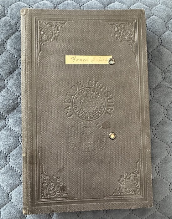 Caiet de cursuri regalist. Universitatea Regele Ferdinand din Cluj. 1930