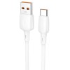 CABLU alimentare si date Borofone &quot;BX93&quot;, Fast Charging Data Cable pt. smartphone, USB la USB Type-C 100W, 1m, alb &quot;6941991103186&quot; (timbru verde 0.18