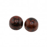 Cercei cu surub obsidian mahon semisfere 8mm, Stonemania Bijou