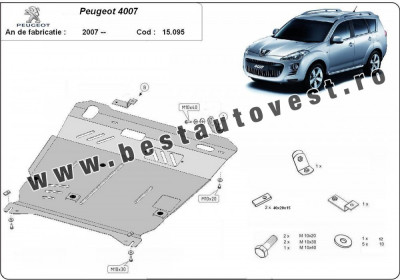 Scut motor metalic Peugeot 4007 2007- toate motorizarile Kft Auto foto