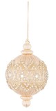 Set 8 ornamente brad Caciun bej &Oslash;10x15h