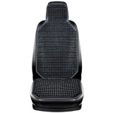 Husa scaun auto cu bile de lemn pentru masaj, 122x42 cm, negru
