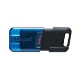 Kingston - Memory Stick DT80M (DT80M/64GB) - USB-C FlashDrive, 64GB - Black / Blue