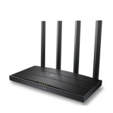 TP-LINK Wireless Router AX1500 WI-FI6, DUAL-BAND, ARCHER AX12, 4 x antene fixe, mod router, mod access point,1&times; port WAN Gigabit, 3&times; porturi LAN