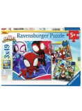 Puzzle Ravensburger Spideys Adventures 3x49pc
