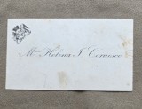 Carte de vizita cu blazon Elena Cornescu