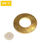 Magnet neodim inel &Oslash;60/30,5 x 5 mm, 38EH, placat aur