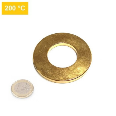 Magnet neodim inel &amp;Oslash;60/30,5 x 5 mm, 38EH, placat aur foto