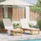vidaXL Șezlong 2 pcs Maro 53 x 202 x 89cm Lemn masiv de acacia 3333828