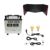 Statie portabila 2000W cu baterie LifePO4 2016Wh, 2 becuri led 3W si panou solar 200W