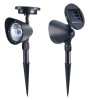 Lampa Solara LED Exterior Gradina, 3 LED, 600mAh, 31cm, Negru