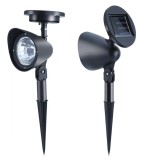 Lampa Solara LED Exterior Gradina, 3 LED, 600mAh, 31cm, Negru