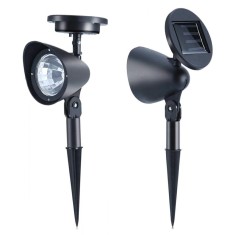 Lampa LED solara exterior, 3 leduri, 600mAh, senzor miscare, 31 x 14 x 9,5cm, negru