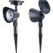 Lampa LED solara exterior, 3 leduri, 600mAh, 31 x 14 x 9,5 cm, negru