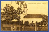 Biserica din Tebea si gorunul lui Horea - aprox. 1925 printata, necirculata