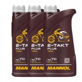 Cumpara ieftin Pachet 3 litri Ulei Motor MANNOL 2-Takt Plus Sintetic (Motoare 2T High-Performance, JASO FD)