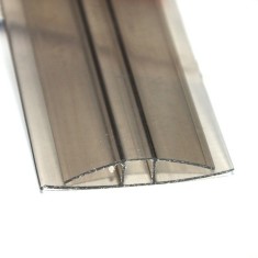 Profil Policarbonat De Imbinare Tip H 10Mm Fumuriu / 6 Metri