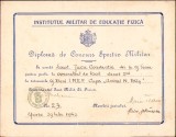 HST A2238 Diplomă de Concurs Sportiv Militar locul I &icirc;not Eforie 1942