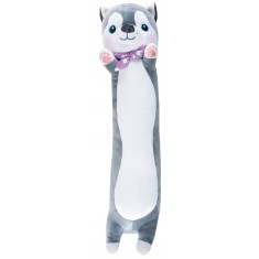 Jucarie pisica plus lunga, tip perna, lavabila, umplutura hipoalergenica, pentru copii si adulti, 70 cm, gri Household NewTrend