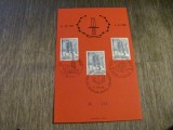 Carton Filatelic Vintage Belgia 1969 &ndash; 50 de Ani de la Comemorarea .Timbre Obliterate Belgia , Ediție Limitată