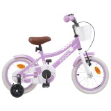 vidaXL Bicicletă pentru Copii 14 Inci pentru 3-5 ani Violet 42009548