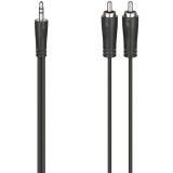 Cablu audio Hama Jack 3.5 mm - 2x RCA 3m Black