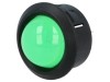 Lampă de control LED verde convex 25,65mm pentru PCB plastic