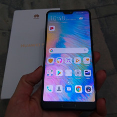 Huawei P20 EML-L09 128GB Negru in stare aproape impecabila la cutie foto